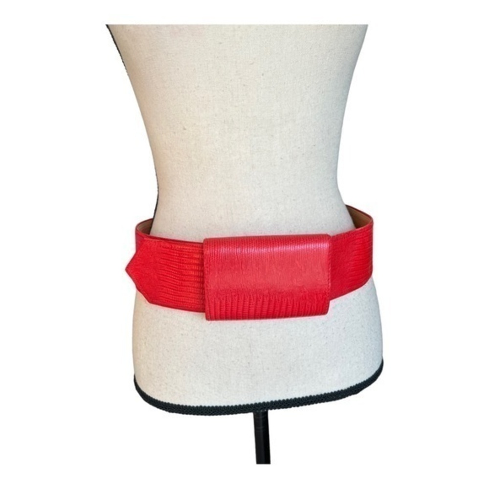 Vintage Roberts Wide Lizard Print Tommy Fashion Belt